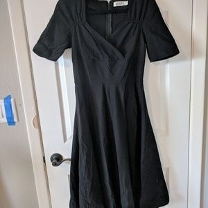 Women's 50s Vintage Short Sleeve Pleated Swing Dre